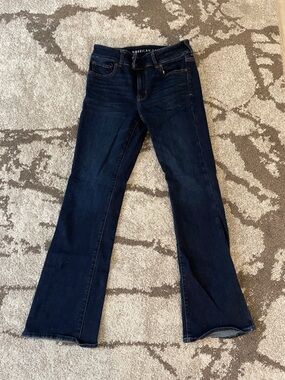 American Eagle Outfitters Women’s Dark Blue Flare Jeans